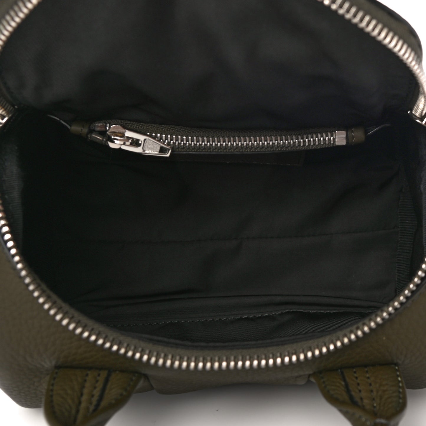 Pebbled Calfskin Mini Rockie Matte Khaki Green Rhodium Hardware