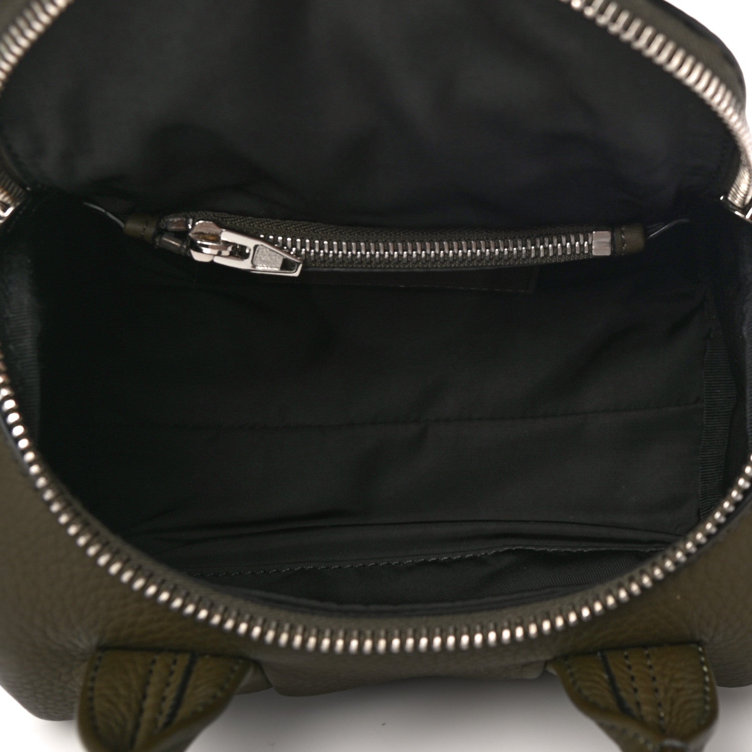 Alexander Wang Pebbled Calfskin Mini Rockie Matte Khaki Green Rhodium Hardware 5 of 12