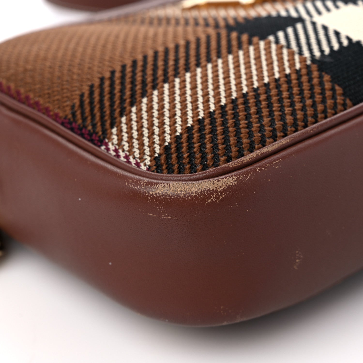 Burberry Calfskin Check Small Lola Camera Bag Dark Birch Brown 8 of 14