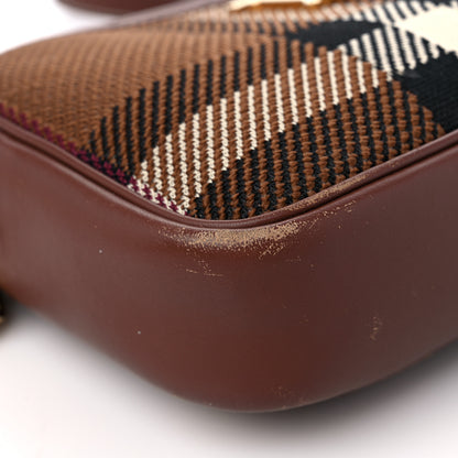 Burberry Calfskin Check Small Lola Camera Bag Dark Birch Brown 8 of 14