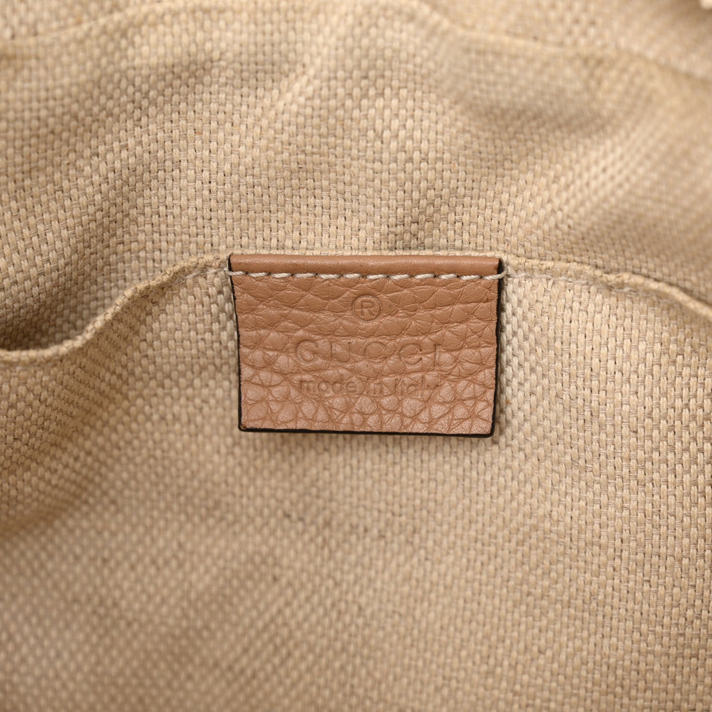 Pebbled Calfskin Small Soho Disco Bag Rose Beige