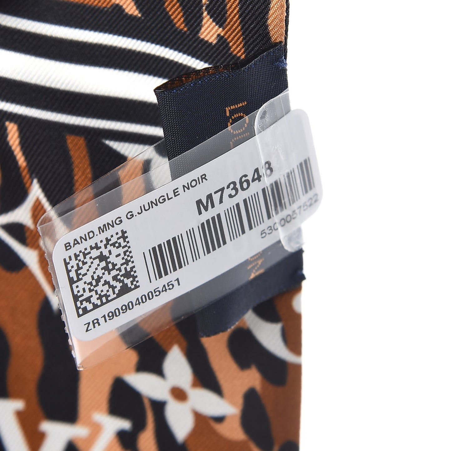 Silk Monogram Giant Jungle Bandeau Black