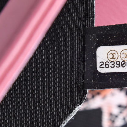 Chanel Calfskin Canvas Printed Large 31 Shopping Bag Pink 7 of 10