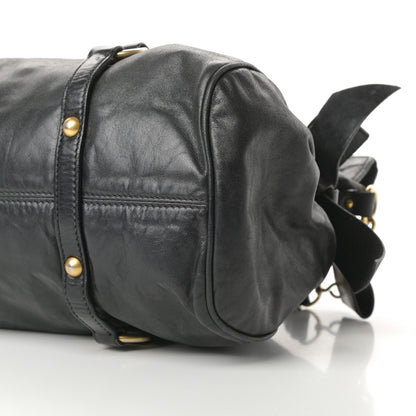 Miu Miu Soft Calfskin Small Bow Bag Black 9 of 16
