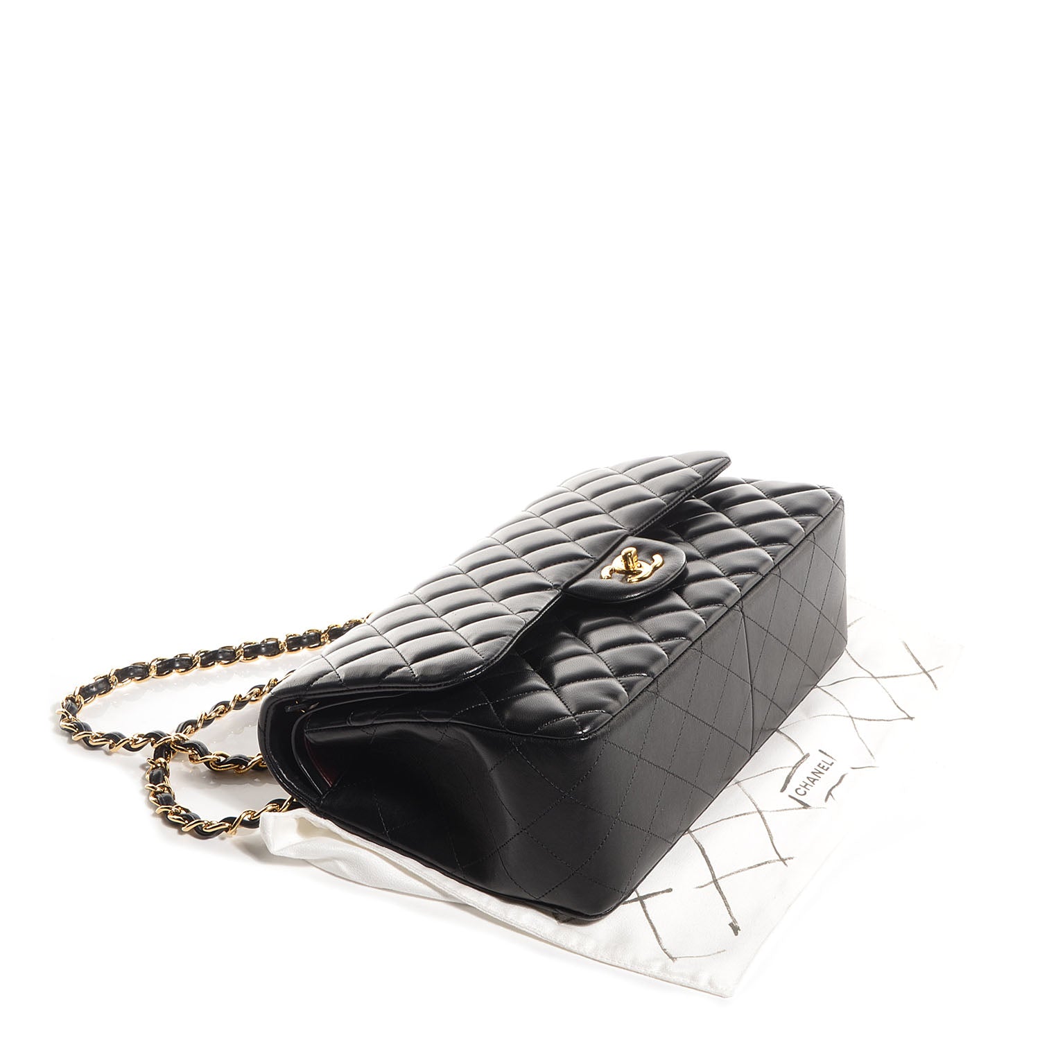 Chanel Lambskin Jumbo Double Flap Black 4 of 7