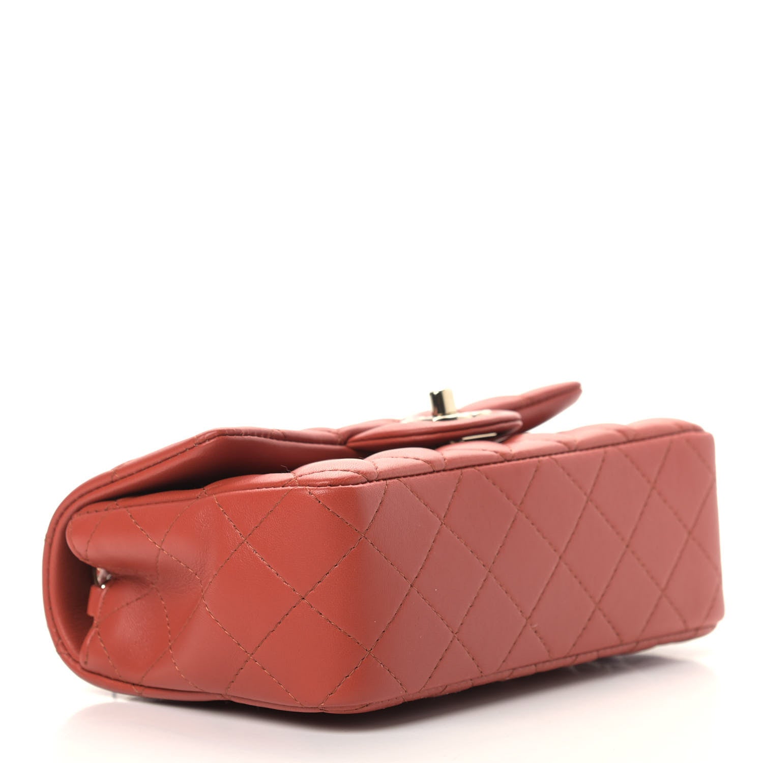Chanel Lambskin Quilted Mini Rectangular Flap Brown 4 of 9