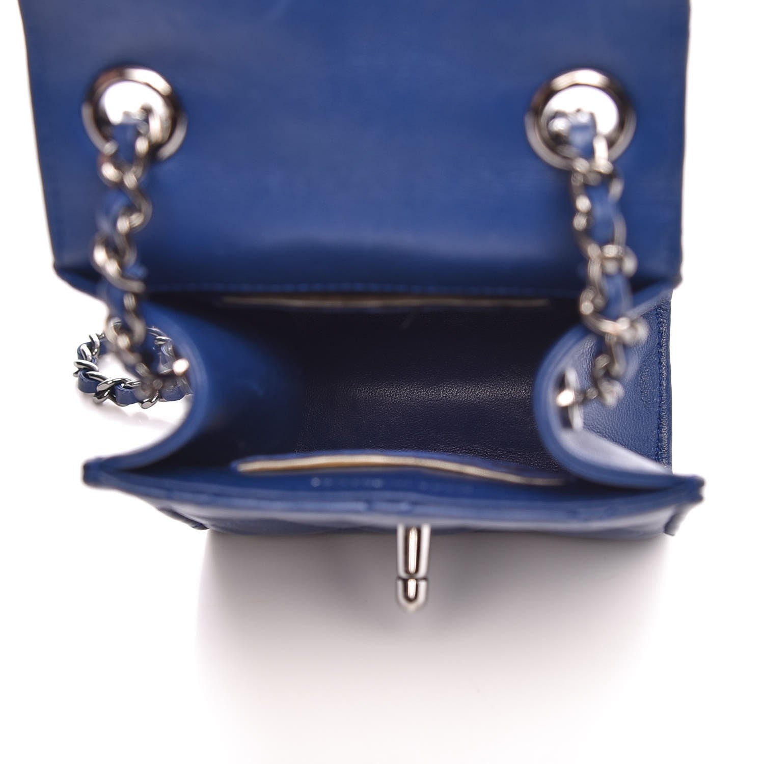 Chanel Lambskin Quilted CC Phone Holder Blue 6 of 10