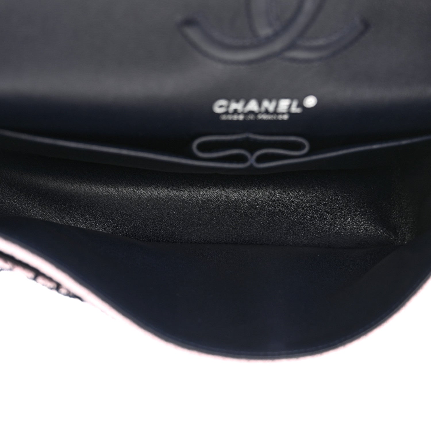 Chanel Tweed Quilted Medium Double Flap Pink Navy 5 of 12