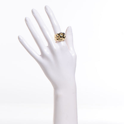 David Yurman 18K Yellow Gold Wide Woven Cable Ring 7 2 of 3