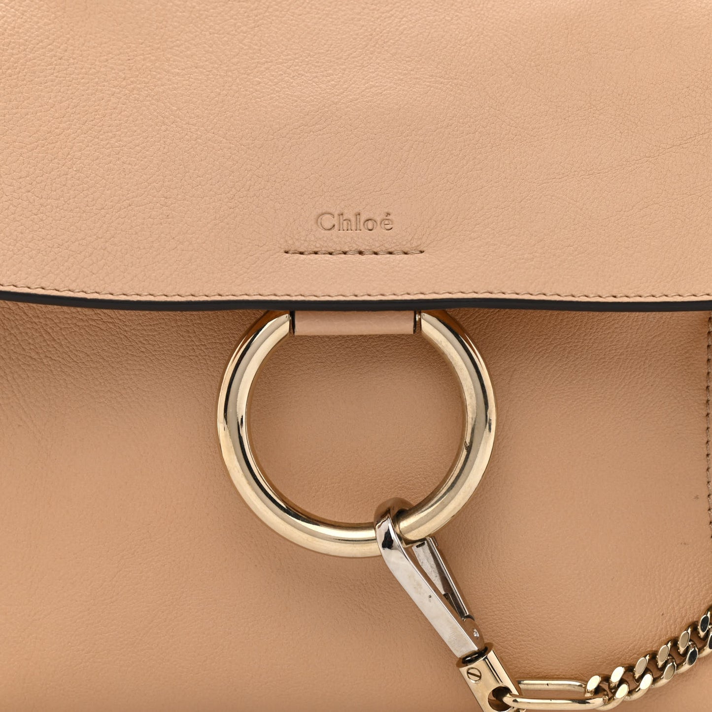 Calfskin Small Faye Day Shoulder Bag Blush Nude