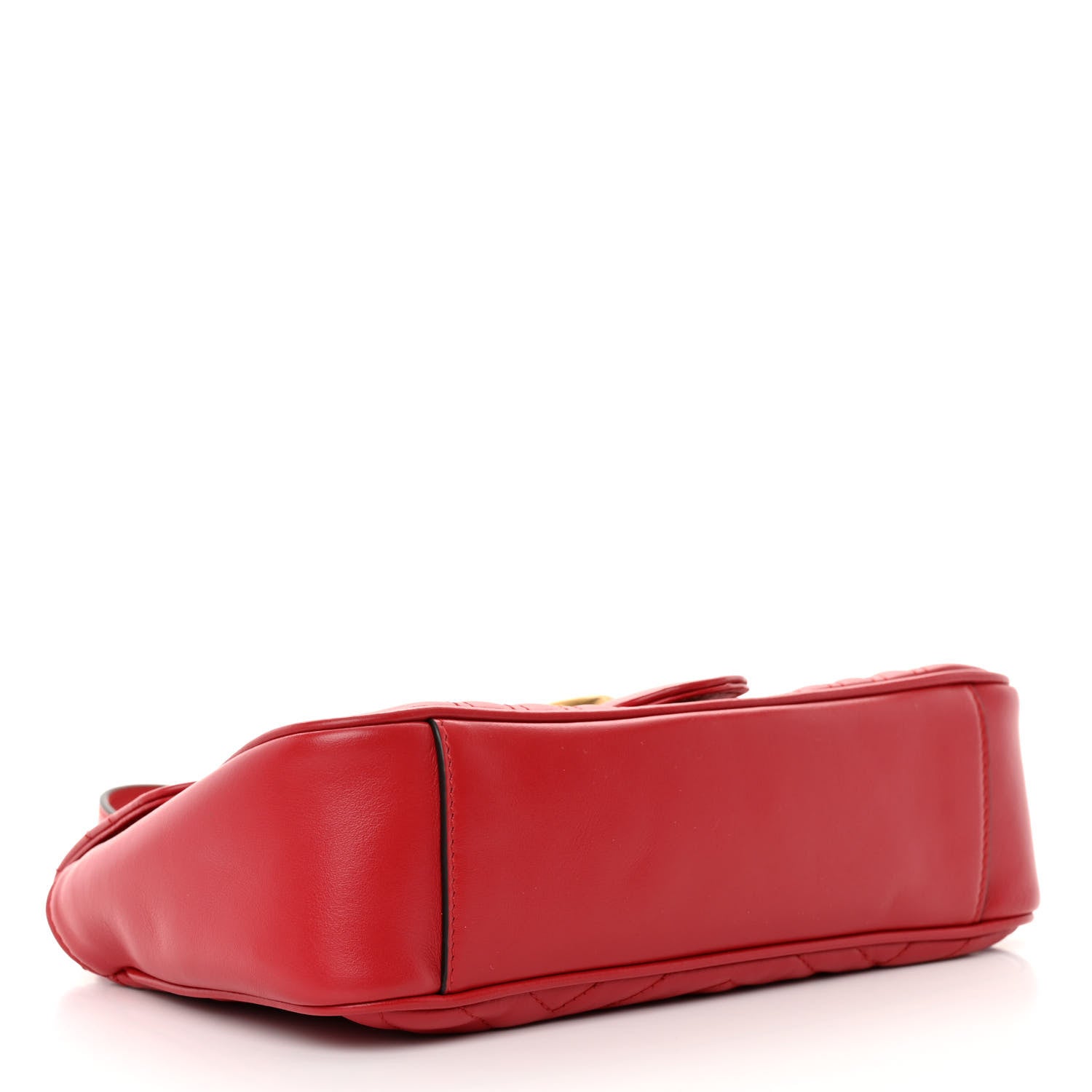Gucci Calfskin Matelasse Small GG Marmont Shoulder Bag Hibiscus Red 4 of 11