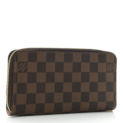 Louis Vuitton Damier Ebene Zippy Wallet Rose Ballerine 3 of 9