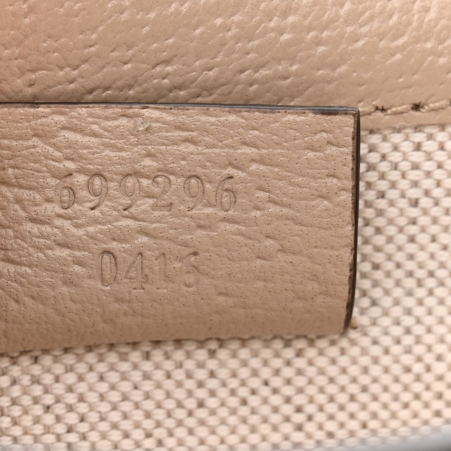 GG Supreme Monogram Textured Dollar Calfskin Mini Horsebit 1955 Shoulder Bag Beige Mystic White Oatmeal