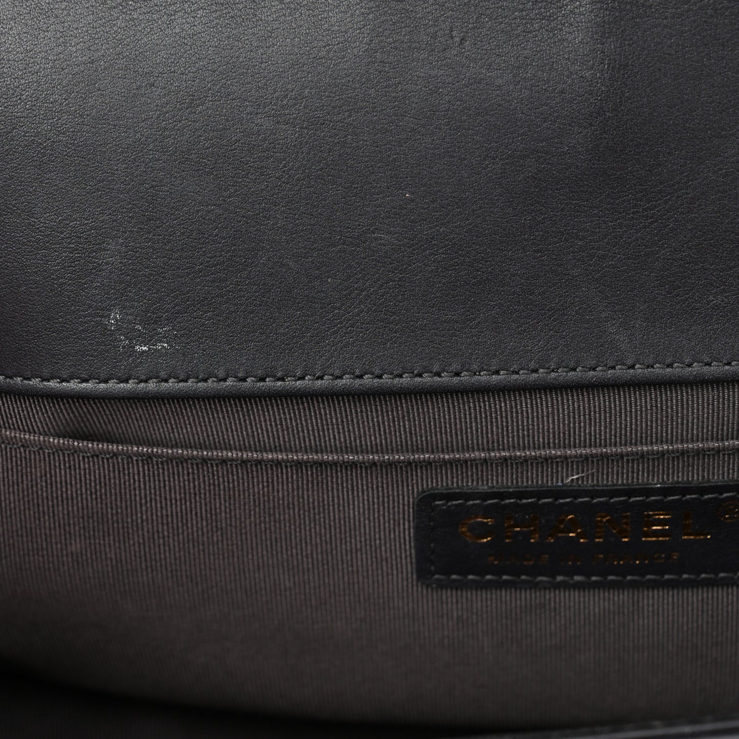 Calfskin Quilted Medium Boy Flap Dark Grey