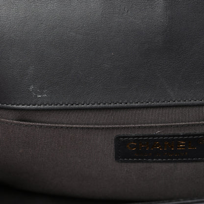 Chanel Calfskin Quilted Medium Boy Flap Dark Grey 10 of 14