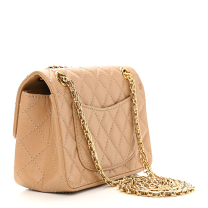 Chanel Aged Calfskin Quilted 2.55 Reissue Mini Flap Beige 3 of 11