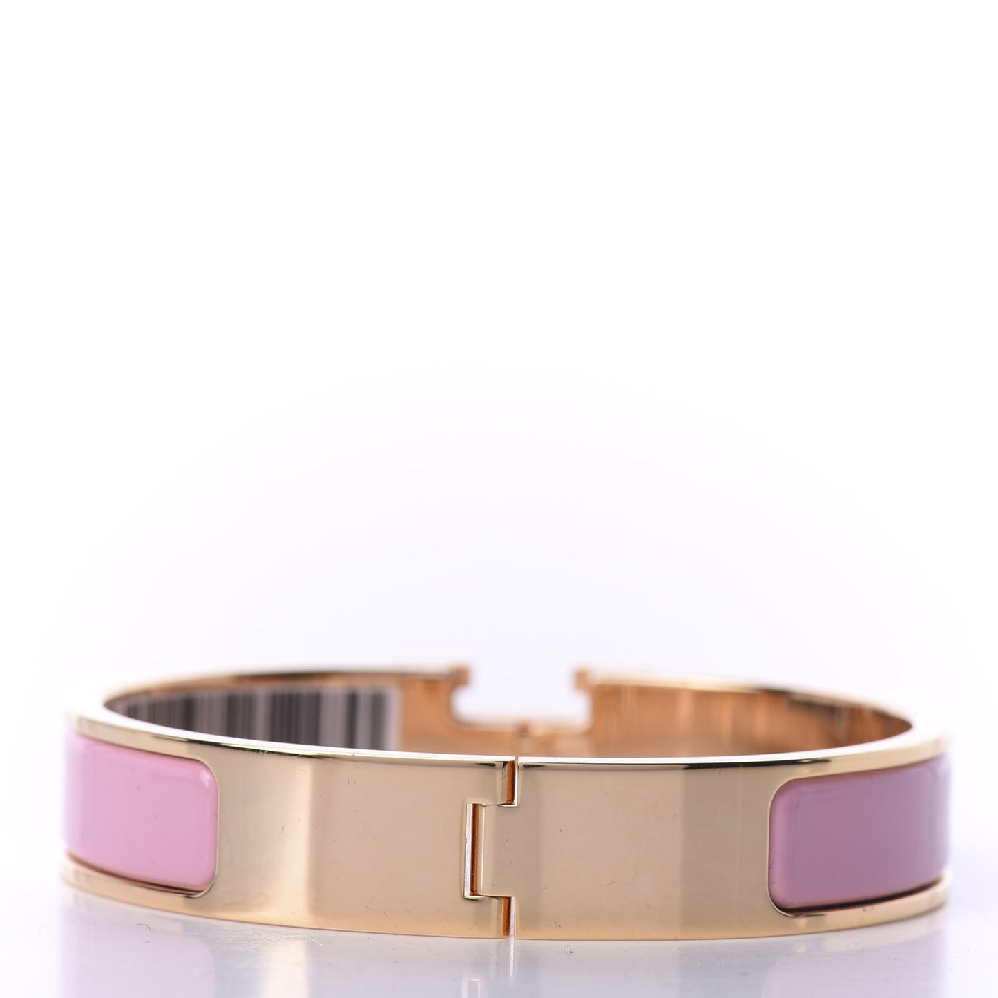 Enamel Narrow Clic Clac H Bracelet PM Rose Delirium