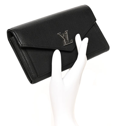 Louis Vuitton Soft Calfskin My Lockme Wallet Black 2 of 9