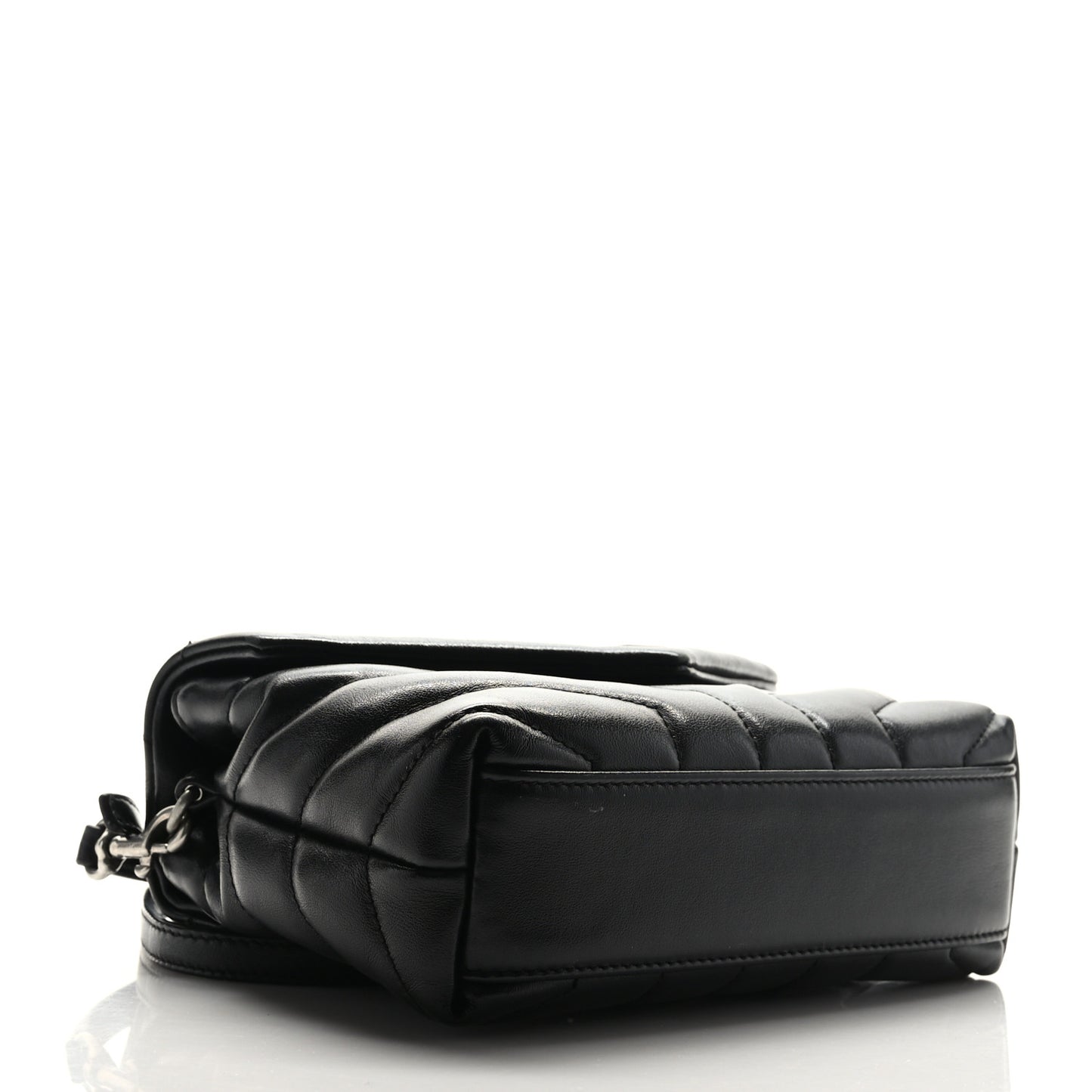 Calfskin Y Quilted Monogram Toy Loulou Crossbody Bag Black