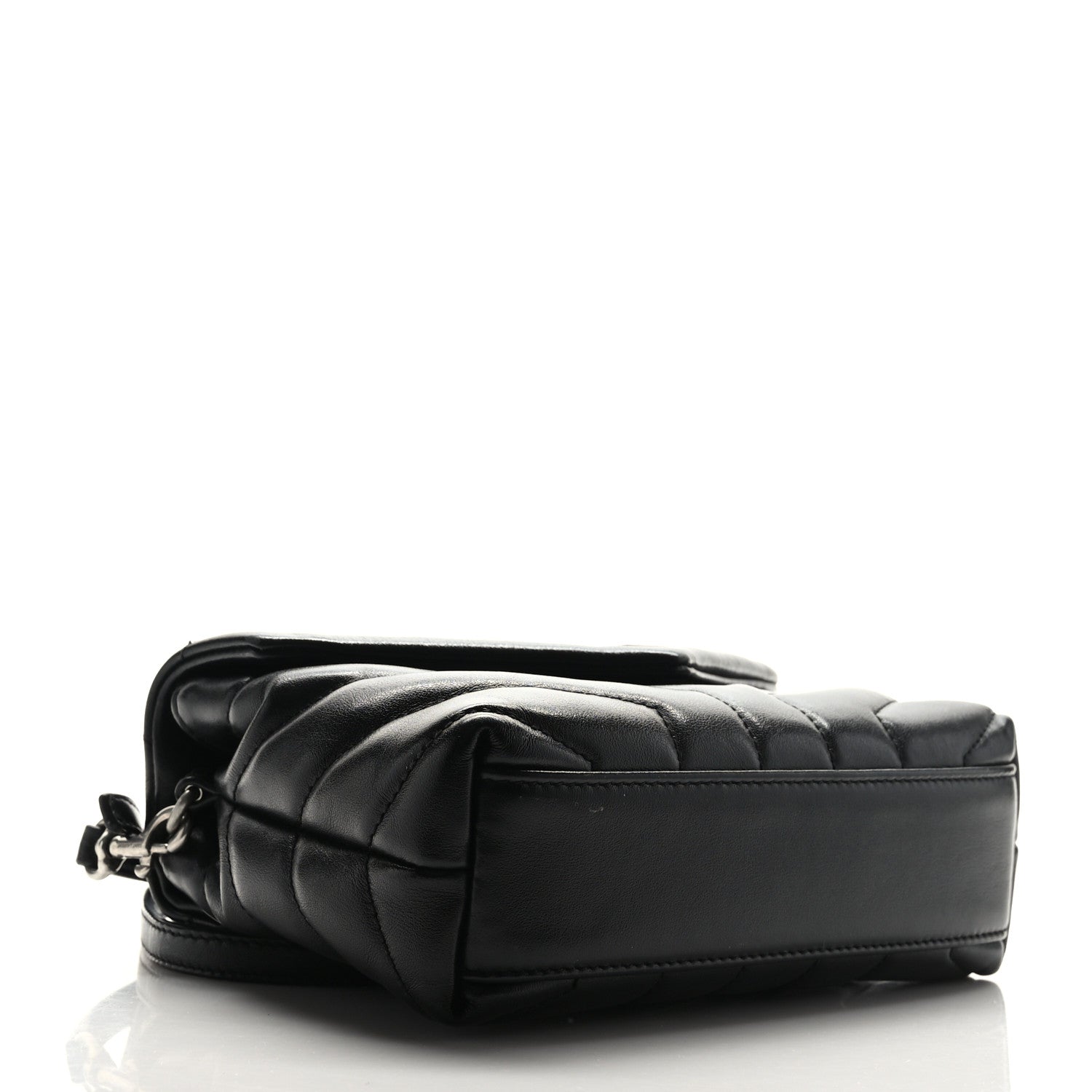 Saint Laurent Calfskin Y Quilted Monogram Toy Loulou Crossbody Bag Black 4 of 10