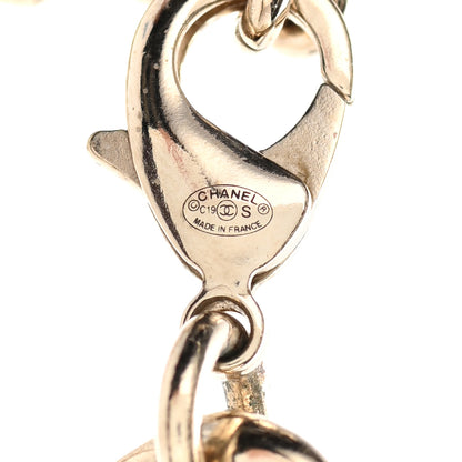 Chanel Crystal CC Chain Link Choker Necklace Gold 5 of 5