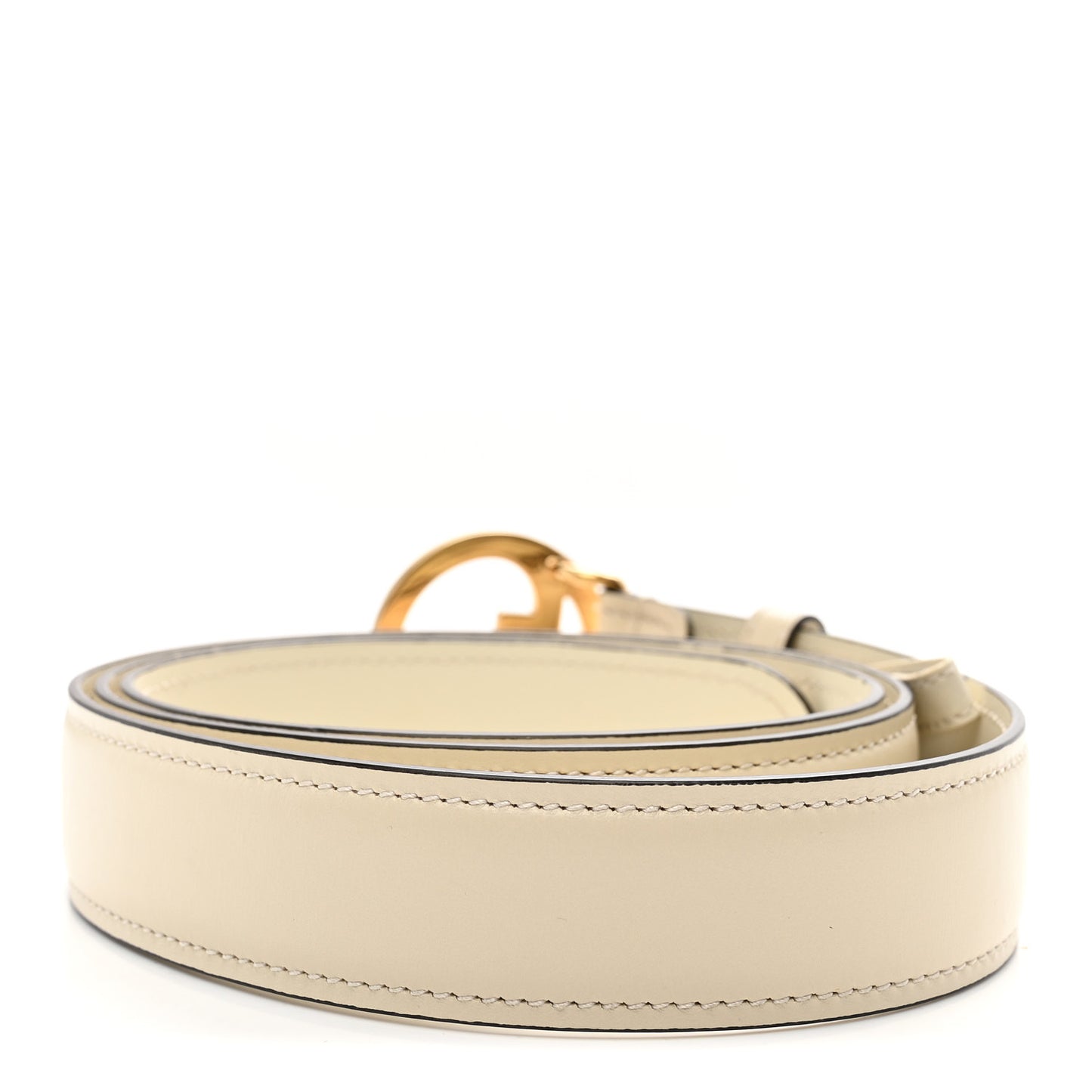 Ciny Lux Calfskin Blondie Belt 100 40 White
