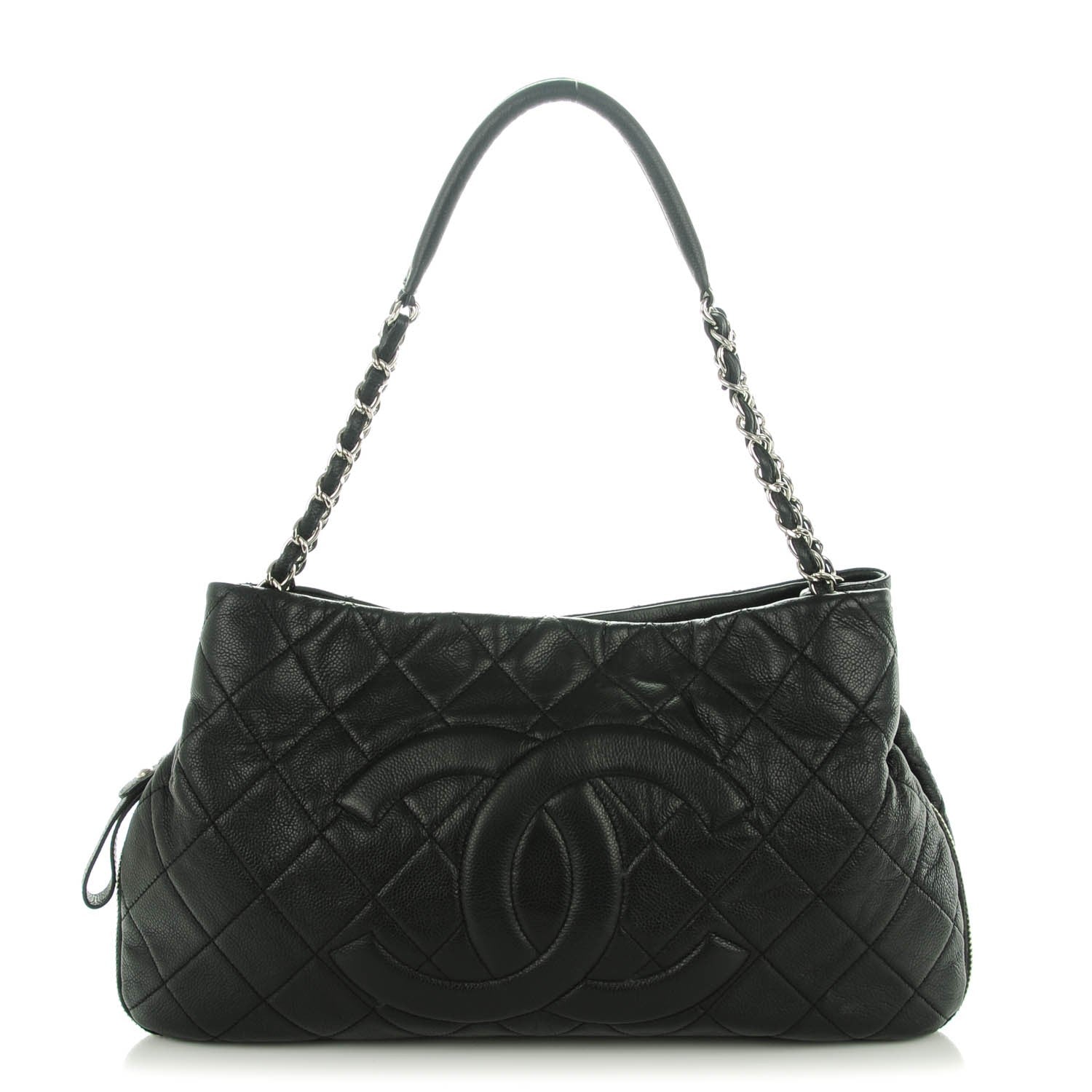Chanel Caviar Quilted Expandable Zip Shoulder Bag Black 1 of 7