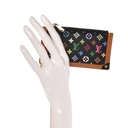Louis Vuitton Monogram Multicolor Key Pouch Black 2 of 6