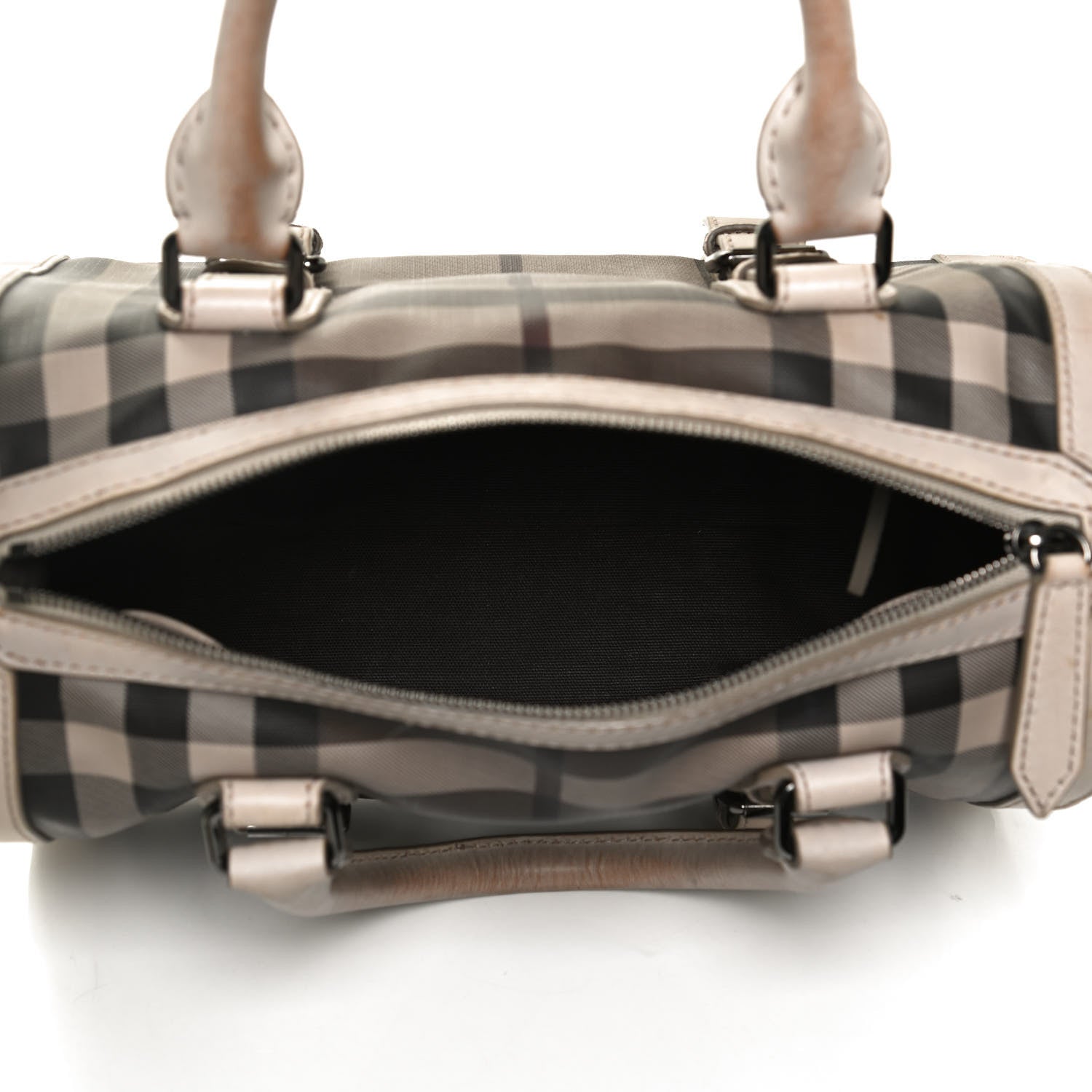 Burberry Smoked Check Small Chester Bowling Bag Trench 4 of 13