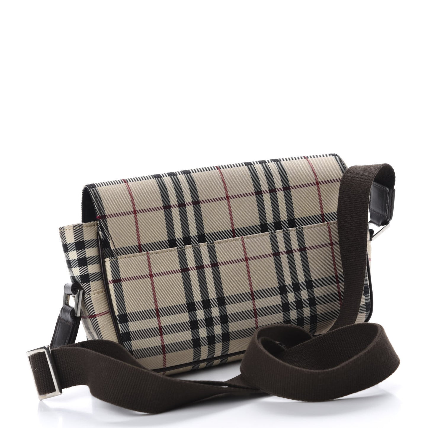 House Check Messenger Bag Brown