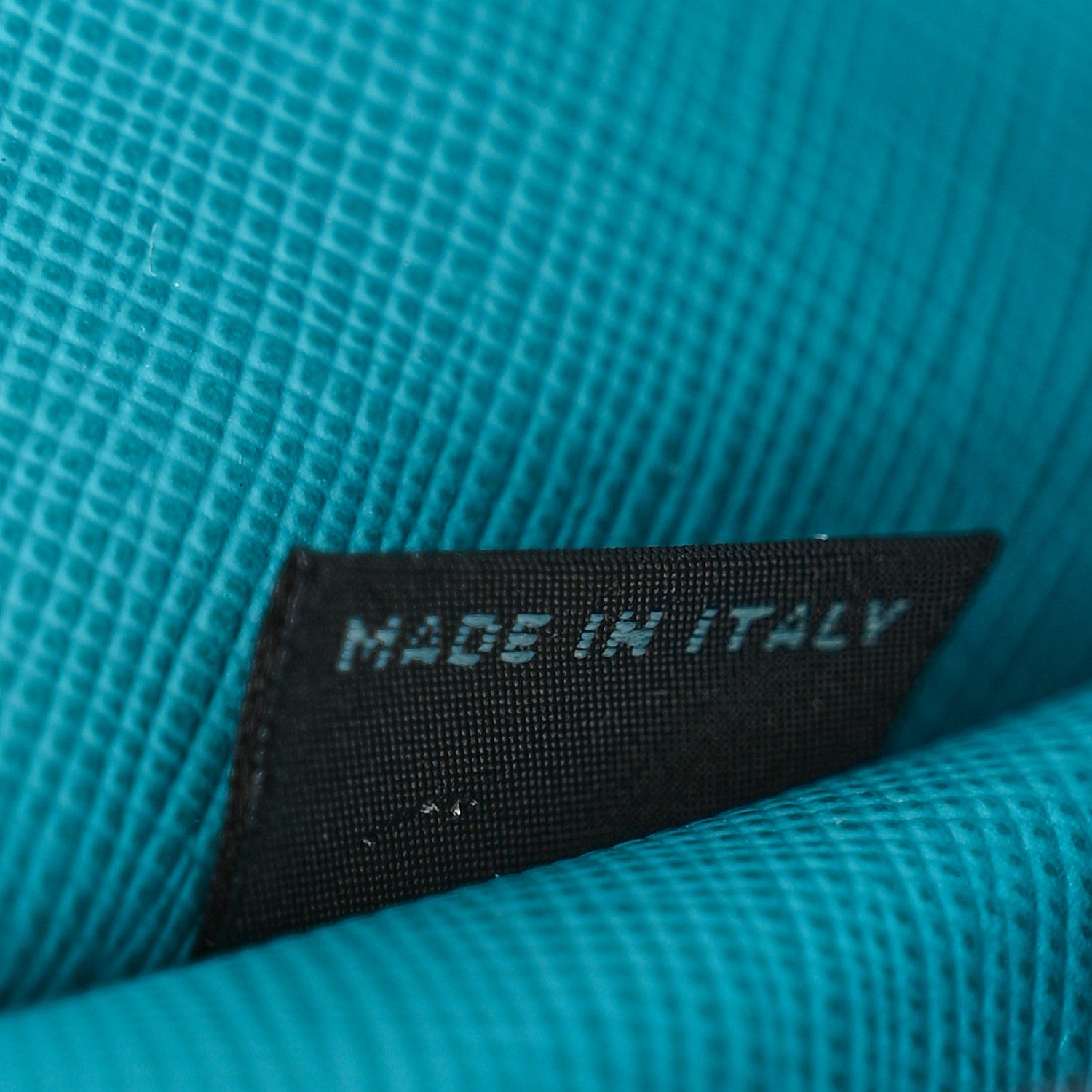 Prada Saffiano Metal Oro Chain Wallet Turchese 7 of 13