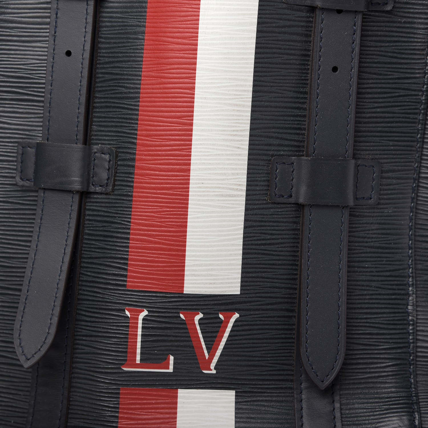 Louis Vuitton Epi Christopher Backpack Navy Stripes 7 of 12