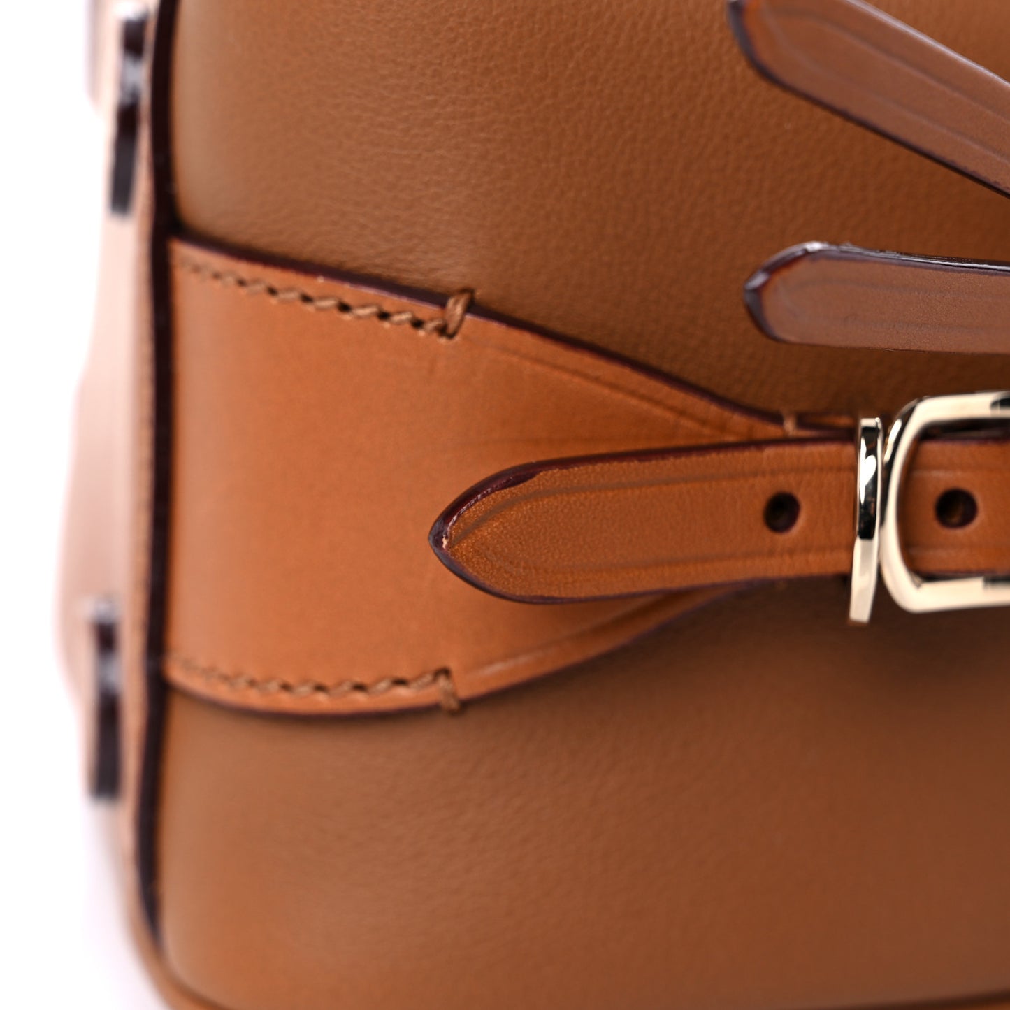 Calfskin Small Varenne Bowling Bag Brown