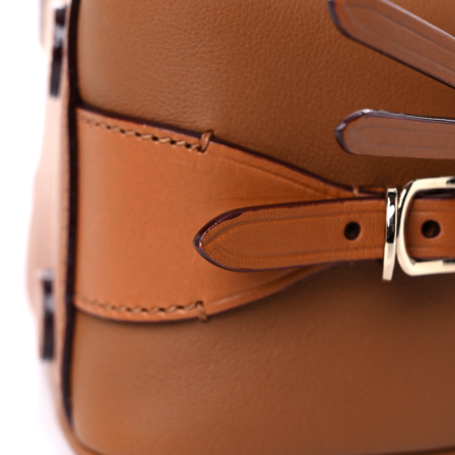 Jimmy Choo Calfskin Small Varenne Bowling Bag Brown 14 of 14