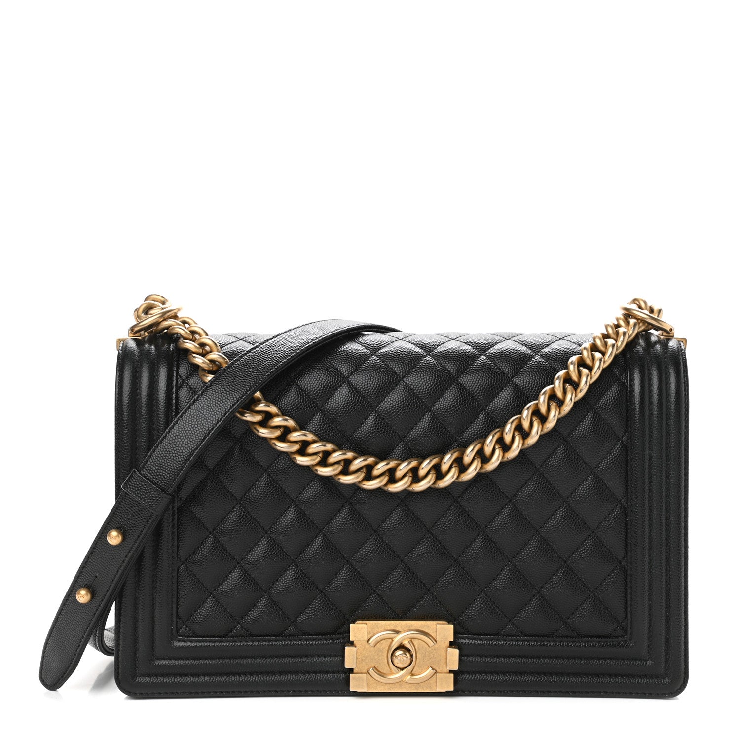 Chanel Caviar Quilted New Medium Boy Flap Black 1 of 11