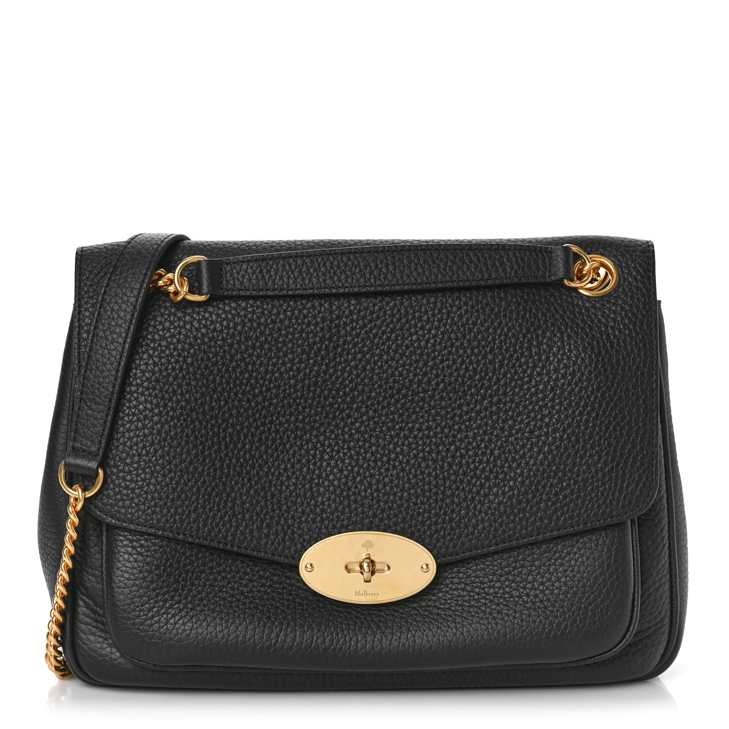 Mulberry Heavy Grained Calfskin Darley Satchel Black 1 of 8