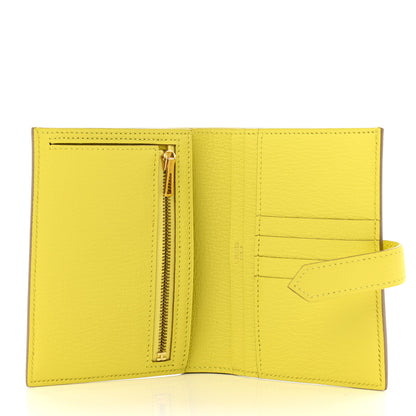 Hermes Chevre Mysore Bearn Compact Wallet Soufre 5 of 7