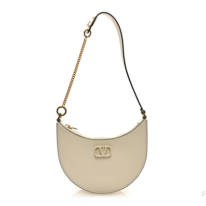 Valentino Garavani Calfskin Mini Vlogo Hobo Bag White 1 of 8