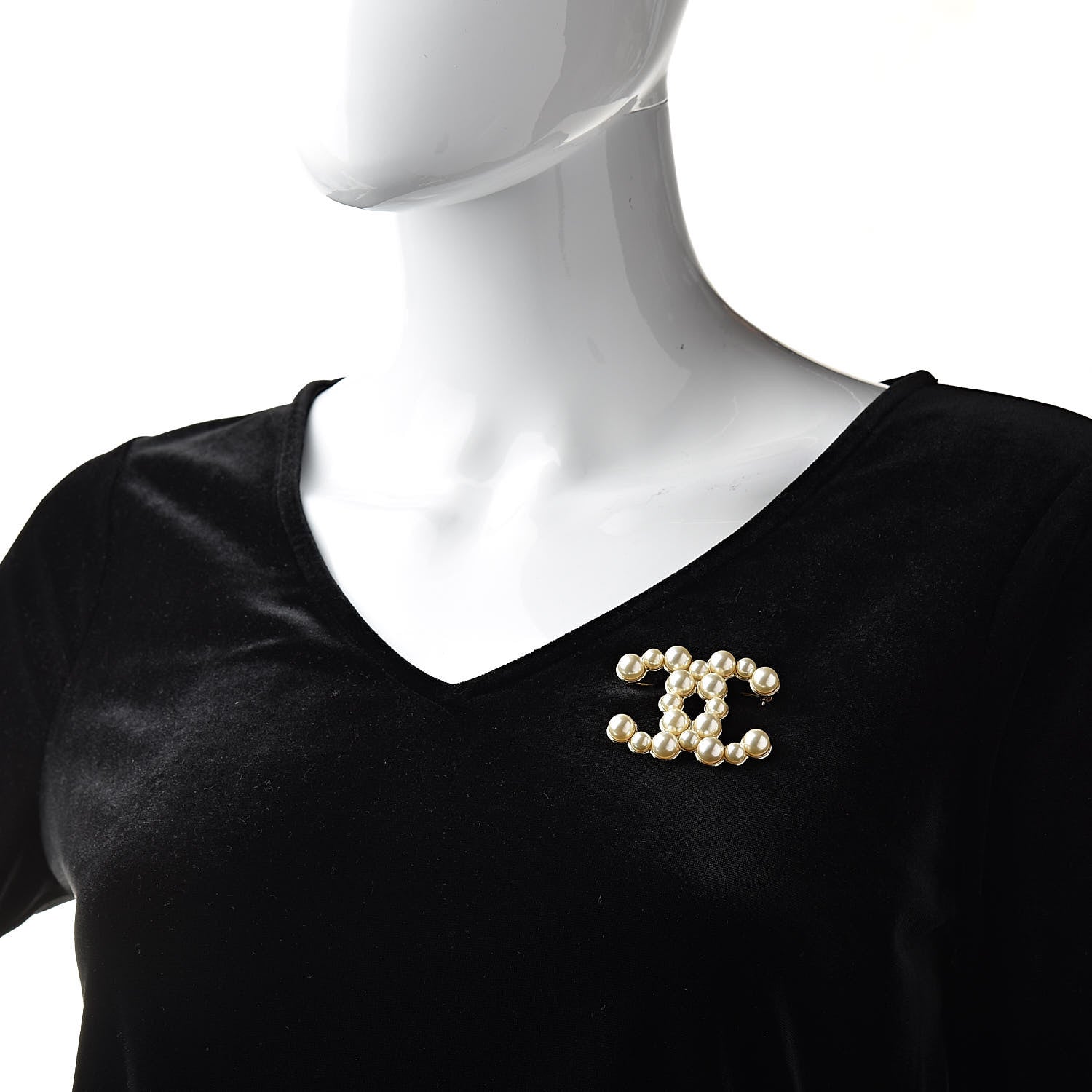 Chanel Pearl CC Brooch Gold 2 of 5