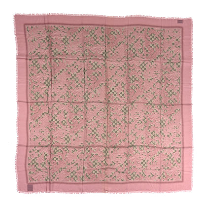 Gucci Modal Silk GG Monogram Big Arabesque Shawl Beige Pink 1 of 3