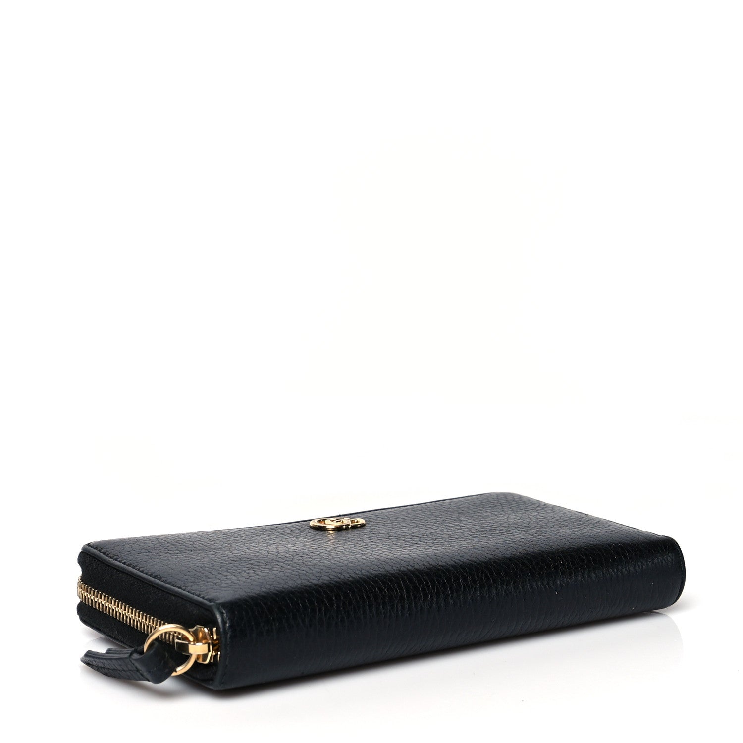 Gucci Dollar Calfskin GG Marmont Zip Around Wallet Black 4 of 7