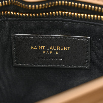 Saint Laurent Calfskin Y Quilted Monogram Toy Loulou Crossbody Bag Dark Beige 6 of 10