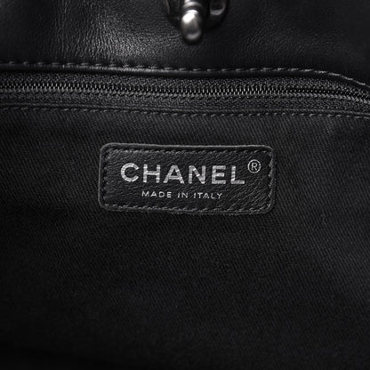 Chanel Calfskin Quilted Small Shopping In Chains Tote Black 6 of 14