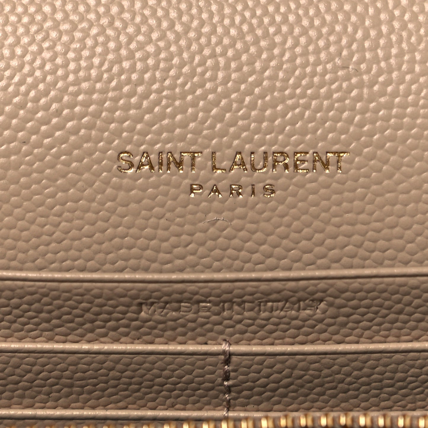 Grain De Poudre Matelasse Chevron Monogram Chain Wallet Nude Powder