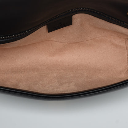 Gucci Calfskin Matelasse Small GG Marmont Shoulder Bag Black 5 of 6