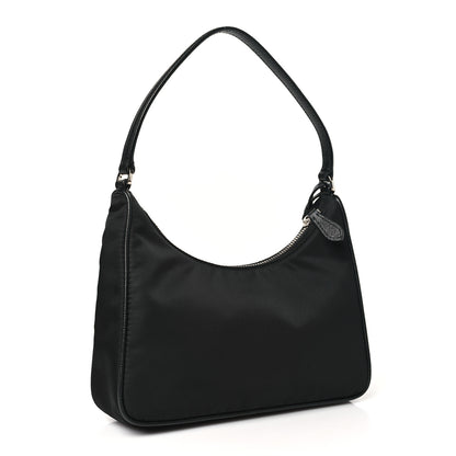 Prada Tessuto Nylon Saffiano Mini Re-Edition 2005 Bag Black 3 of 11
