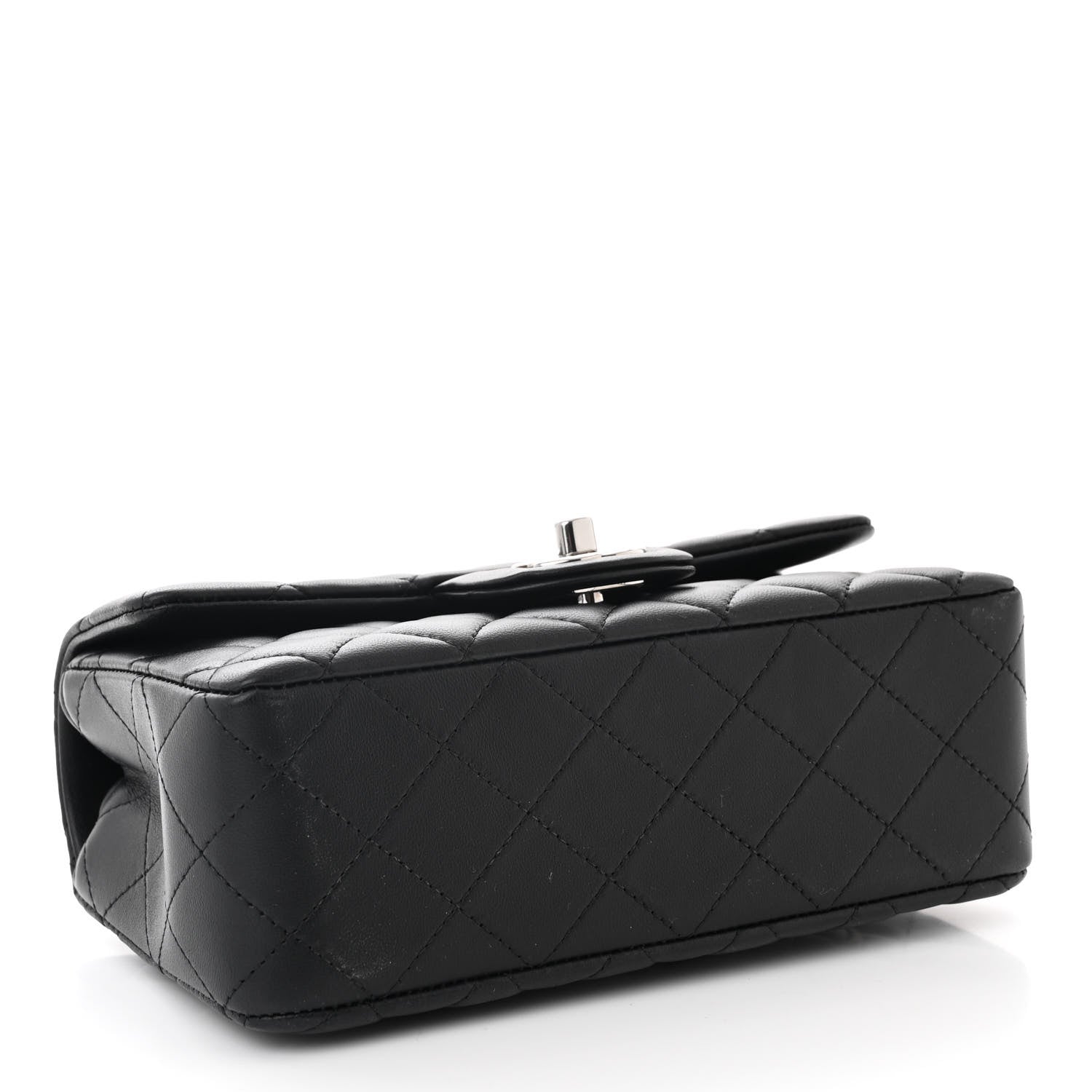 Chanel Lambskin Quilted Mini Rectangular Flap Black 4 of 9