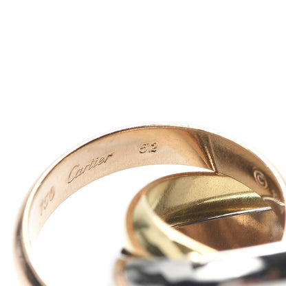 Cartier 18K Pink Yellow White Gold Large Trinity Ring 52 6 6 of 7