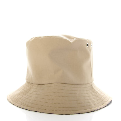 Christian Dior Polyester Cotton Oblique Teddy-D Brim Bucket Hat 57 Beige 4 of 7