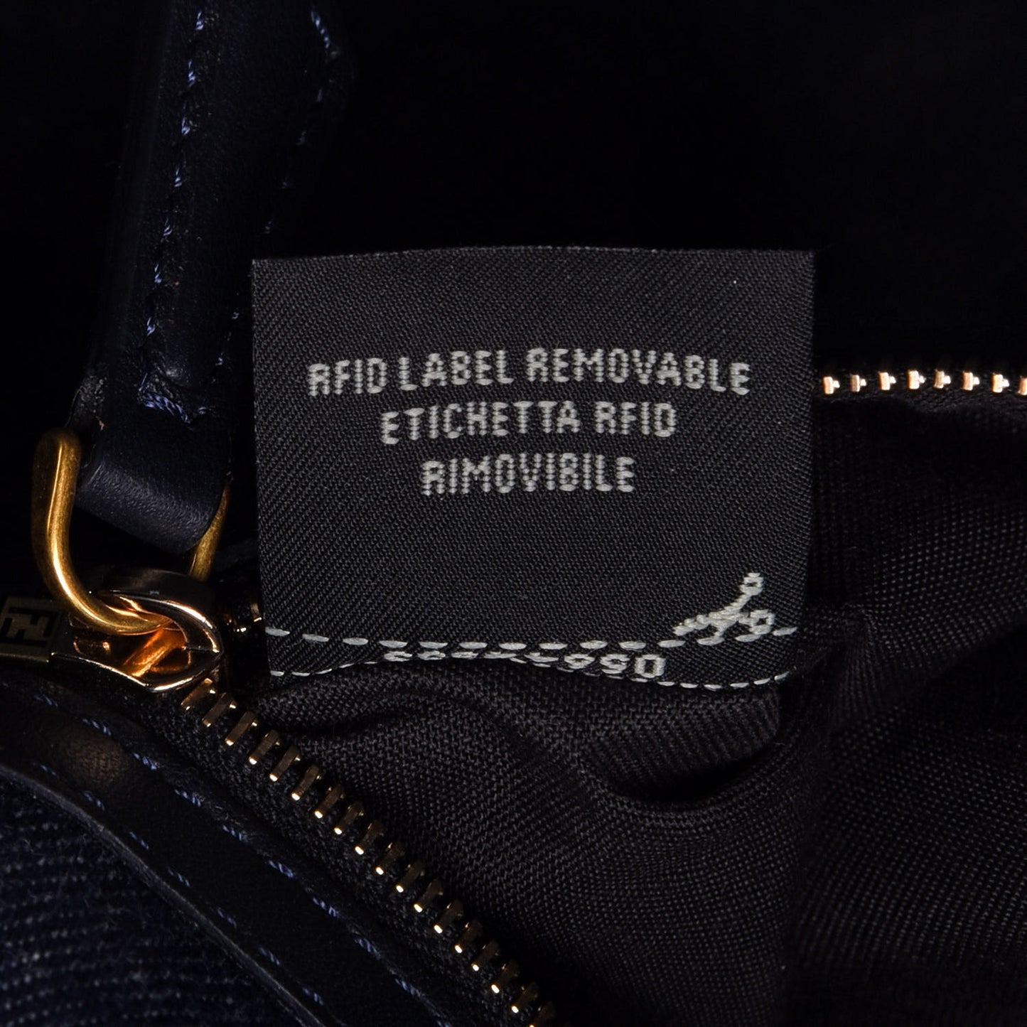 Denim Large Baguette Blue Rosso